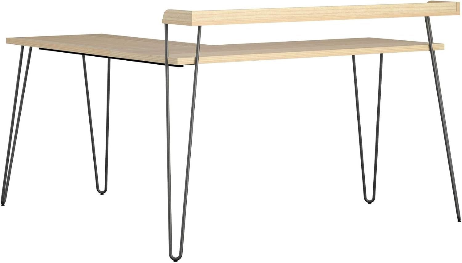 Modern L-Desk with Riser for Stylish Home Office
