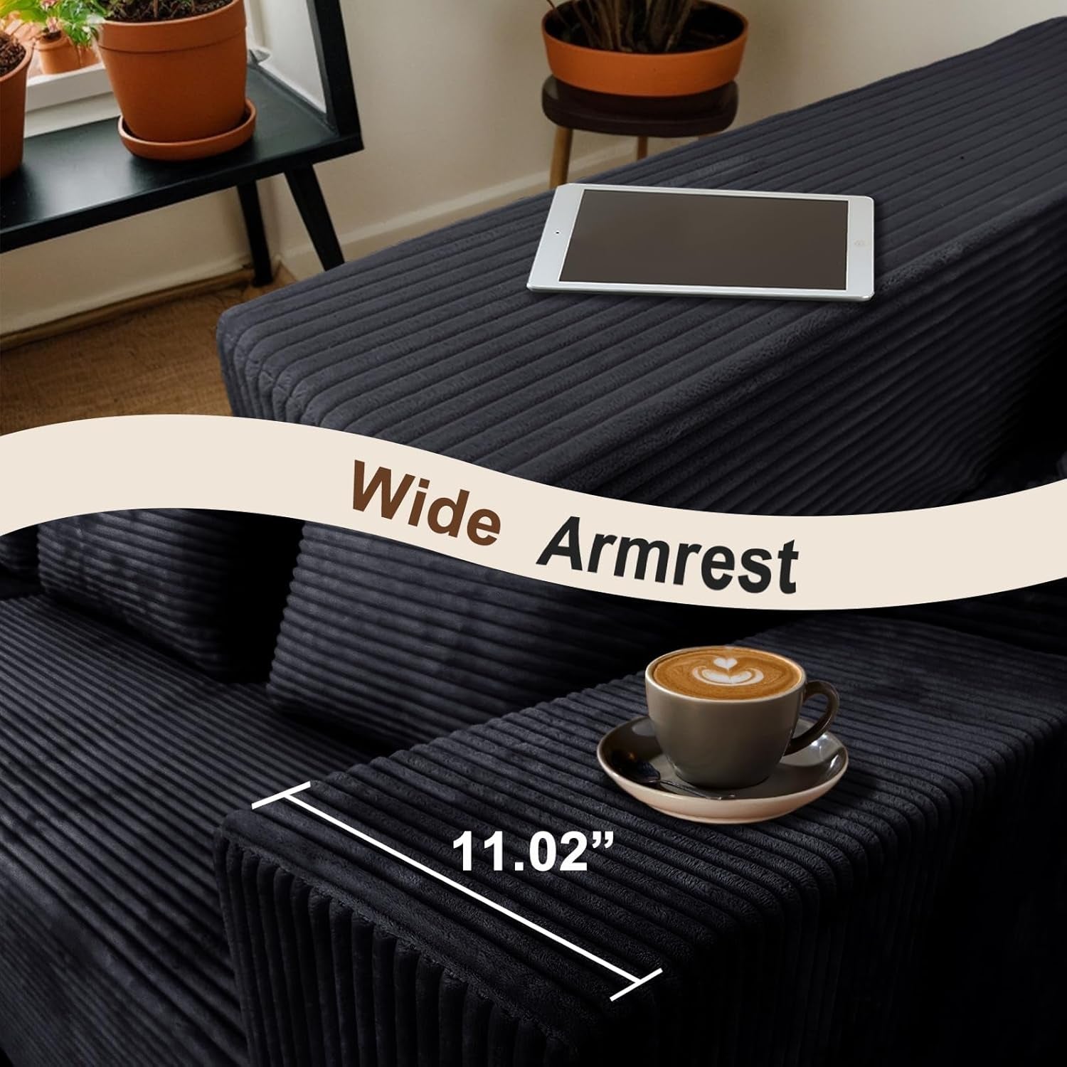 Modern L-Shape Modular Sofa with Deep Seat Comfort