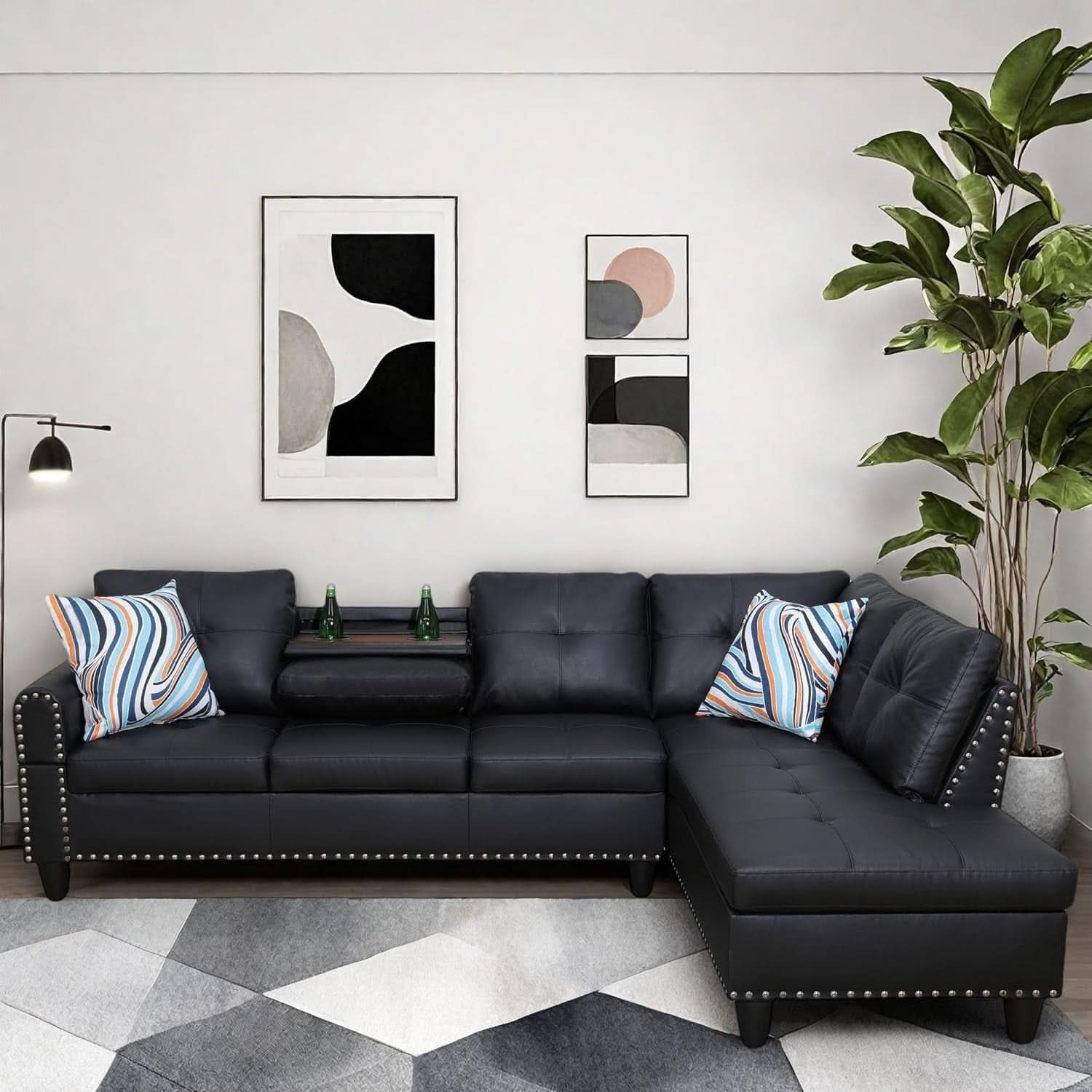 Modern L Shaped Modular Sofa with Chaise Comfort