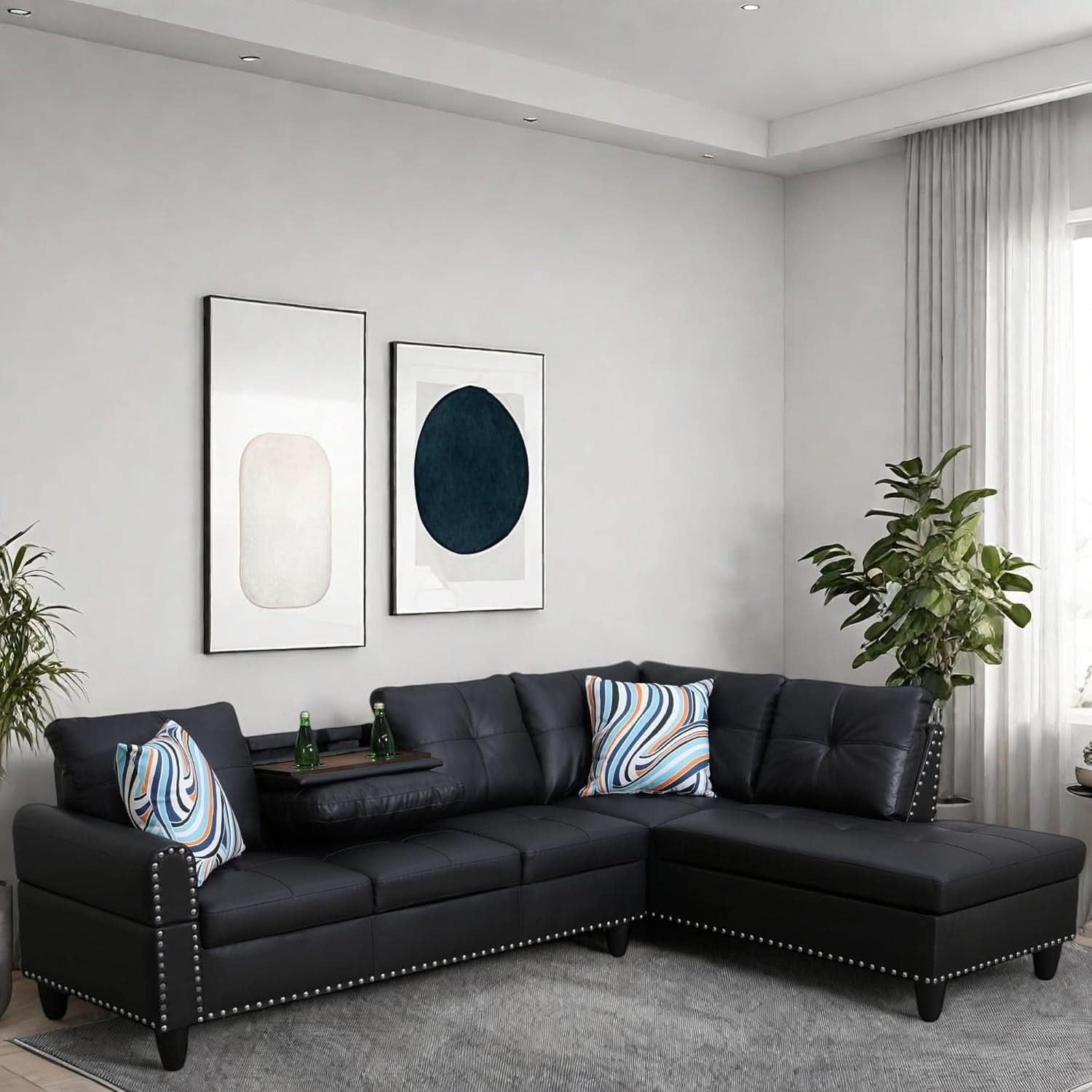 Modern L Shaped Modular Sofa with Chaise Comfort