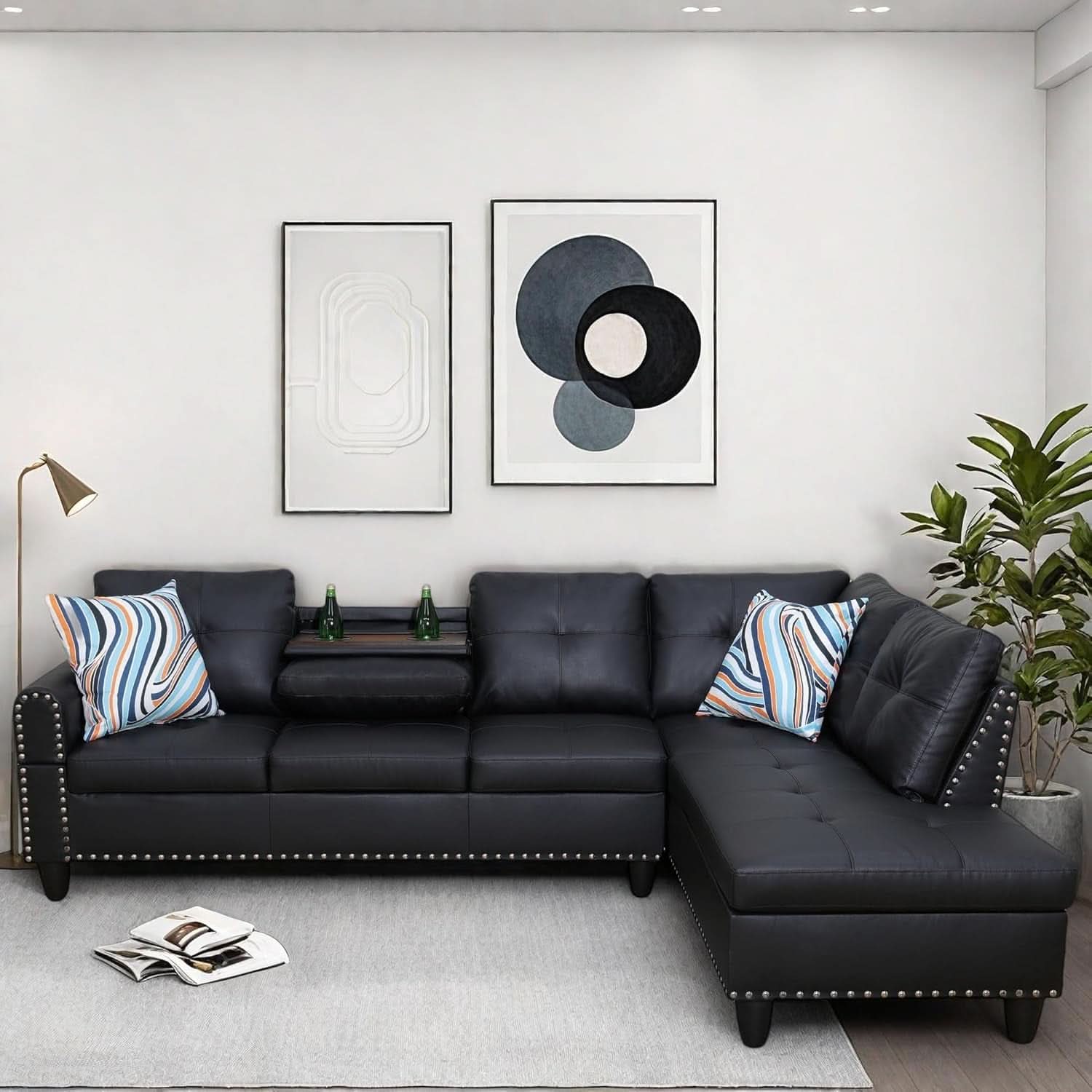 Modern L Shaped Modular Sofa with Chaise Comfort