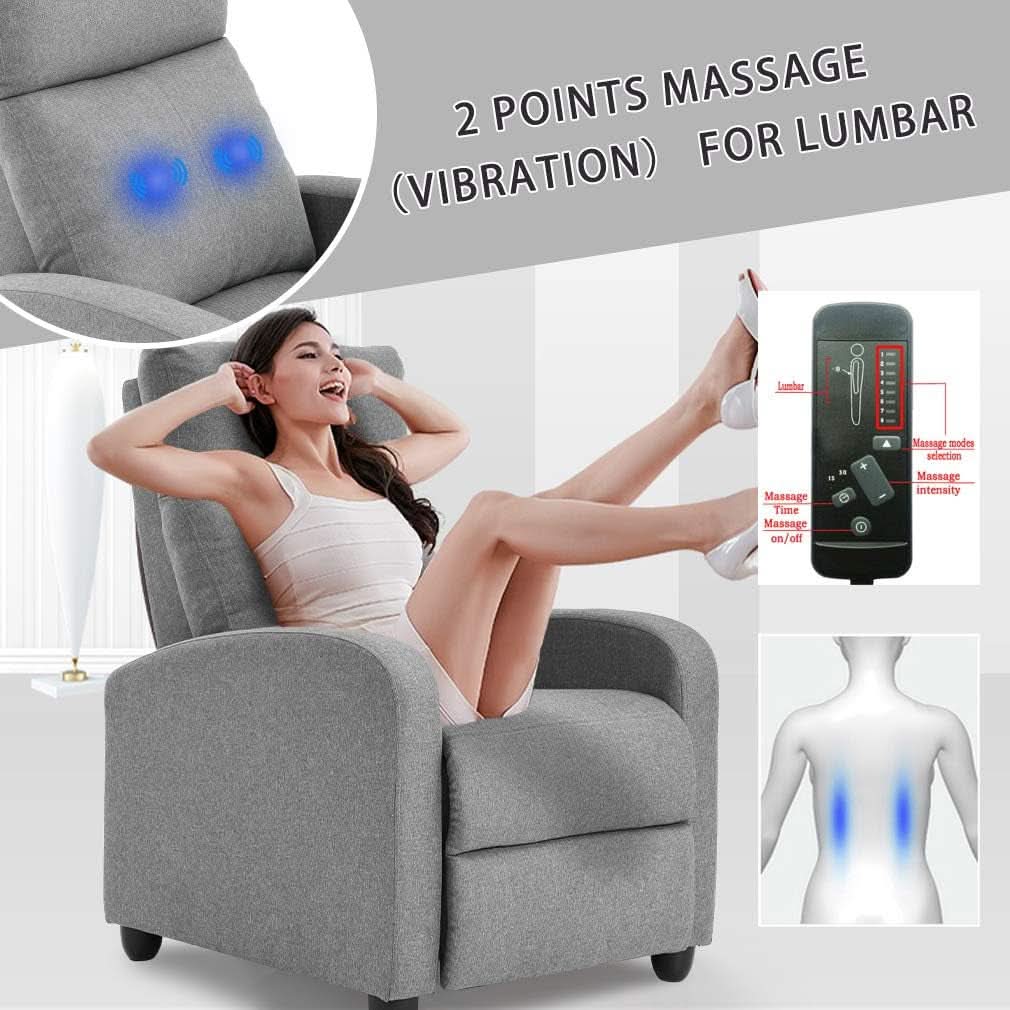 Modern Massage Recliner Chair For Living Room Fabric