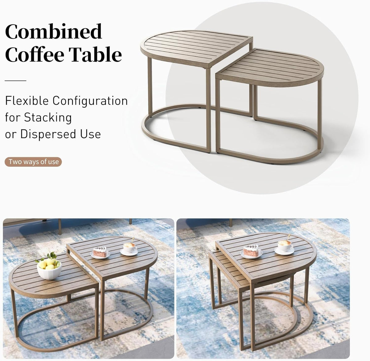 Modern Metal Frame Patio Furniture Set for Outdoor Comfort