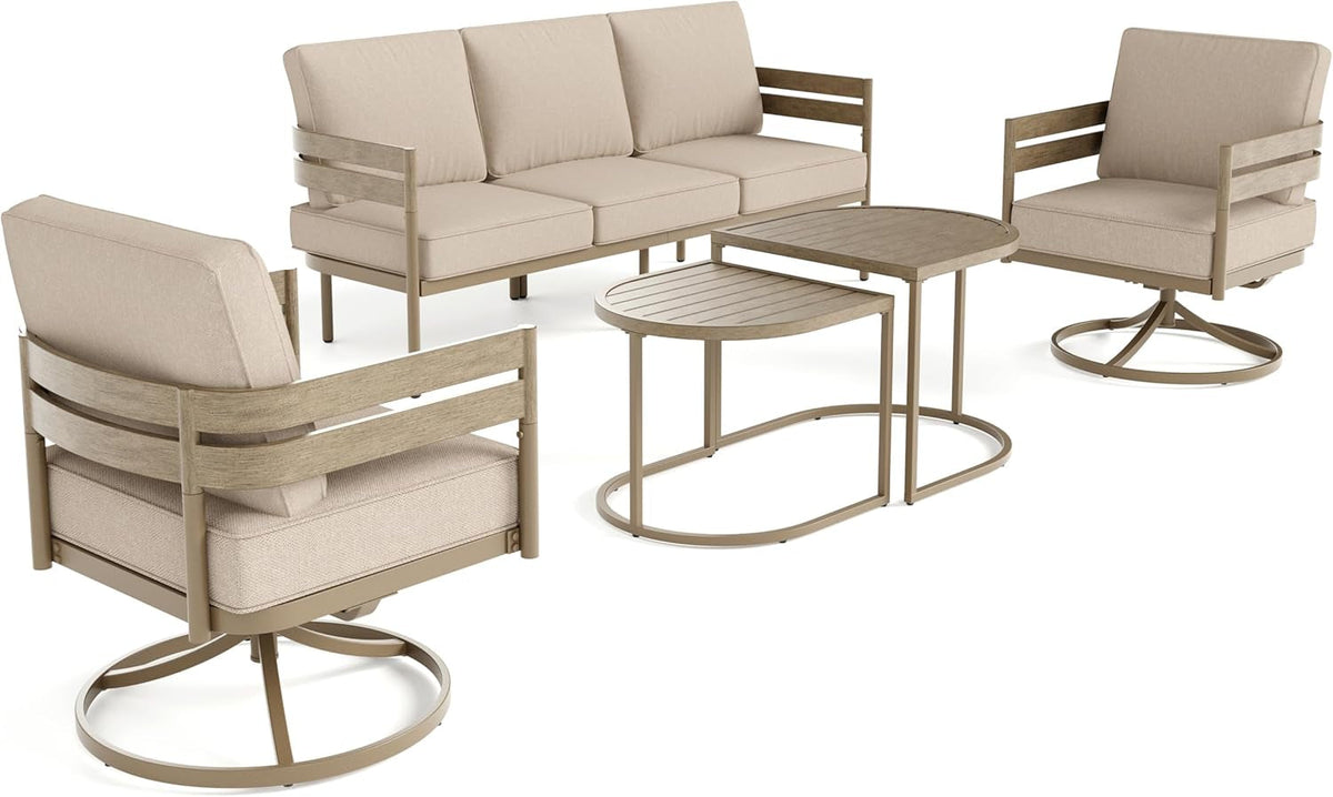 Modern Metal Frame Patio Furniture Set for Outdoor Comfort