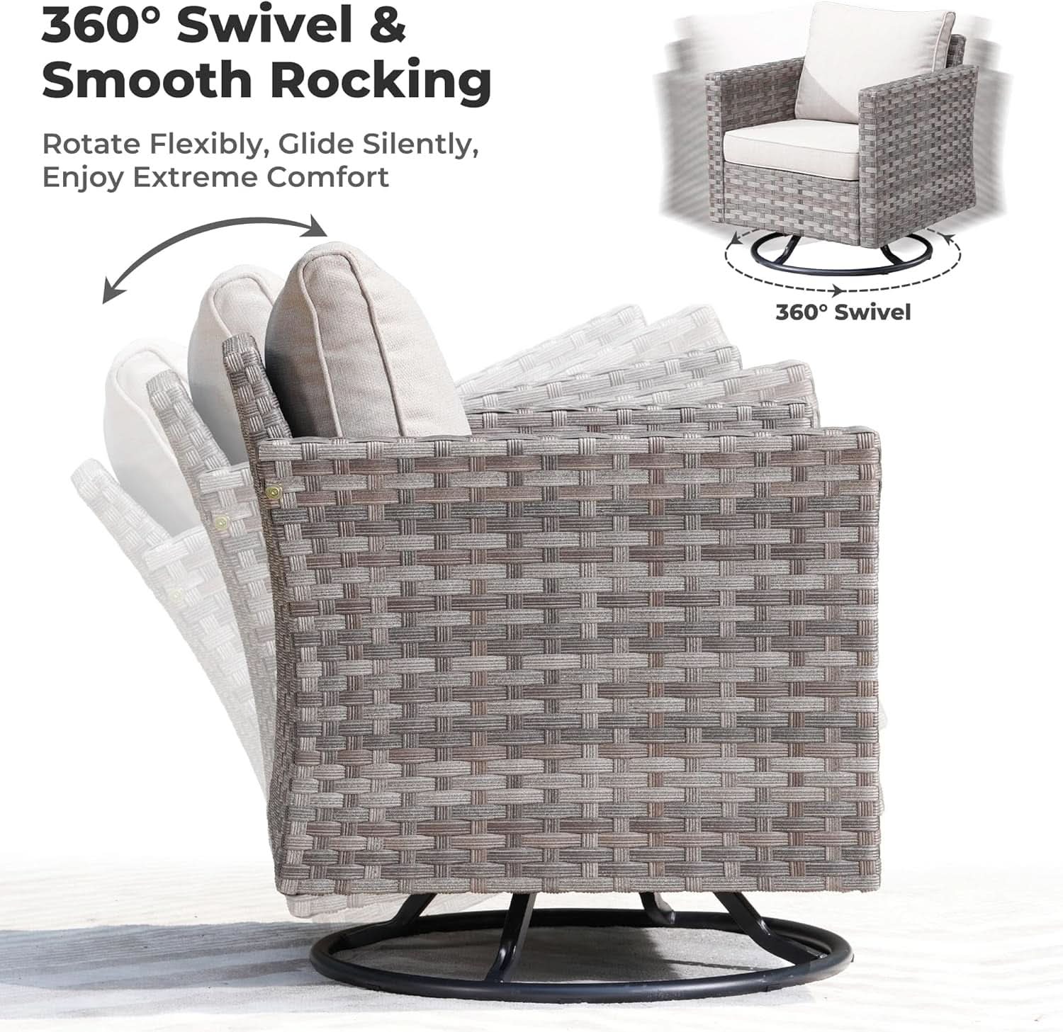 Modern Modular Outdoor Wicker Sectional Sofa Set