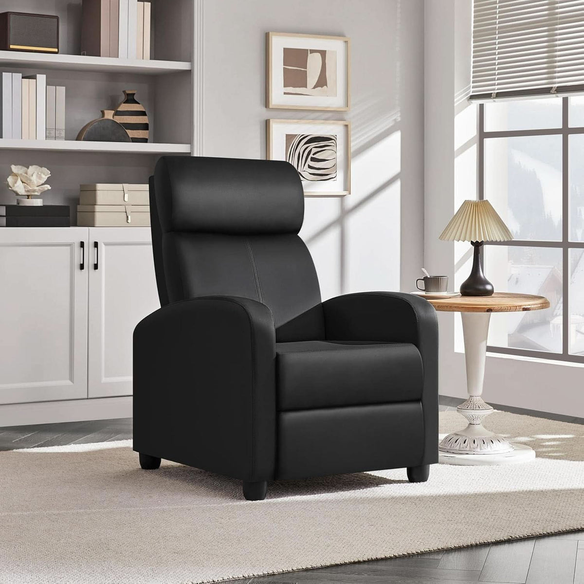 Modern Recliner Sofa With Lumbar Support And Plush Comfort