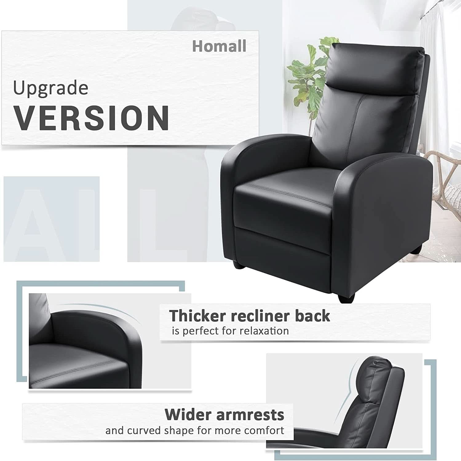 Modern Recliner Sofa With Lumbar Support And Premium Upholstery