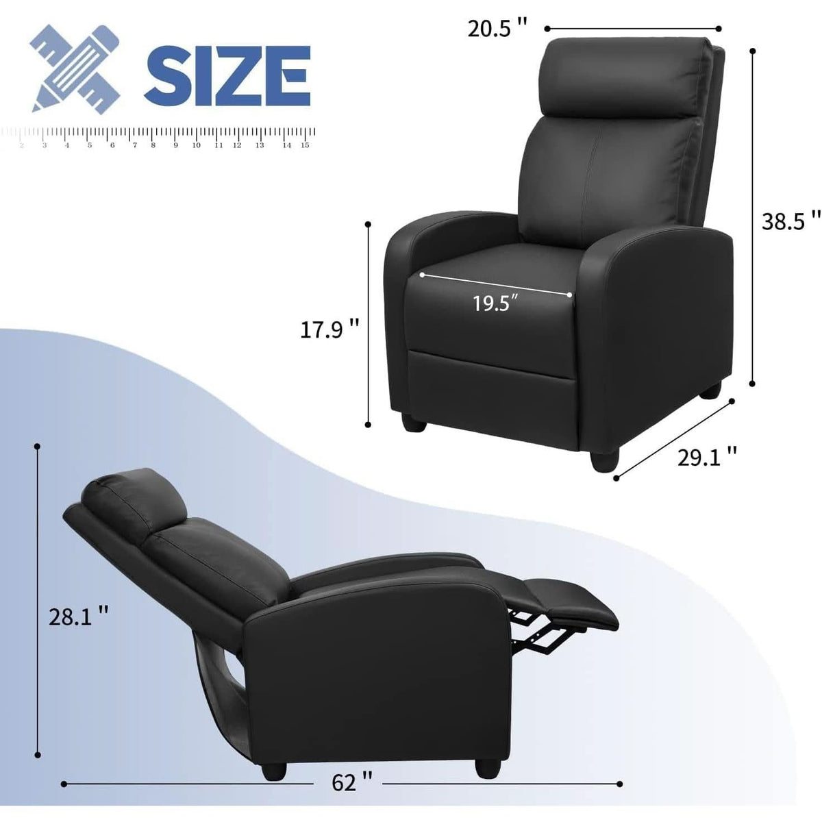 Modern Recliner Sofa With Massage And Ergonomic Design