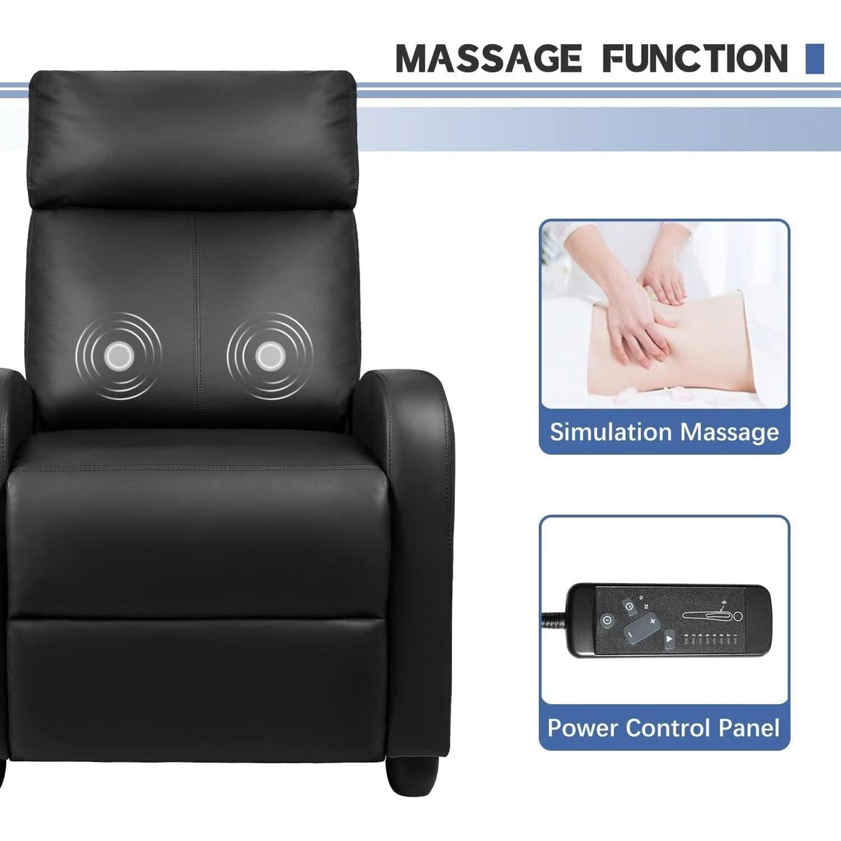 Modern Recliner Sofa With Massage And Ergonomic Design