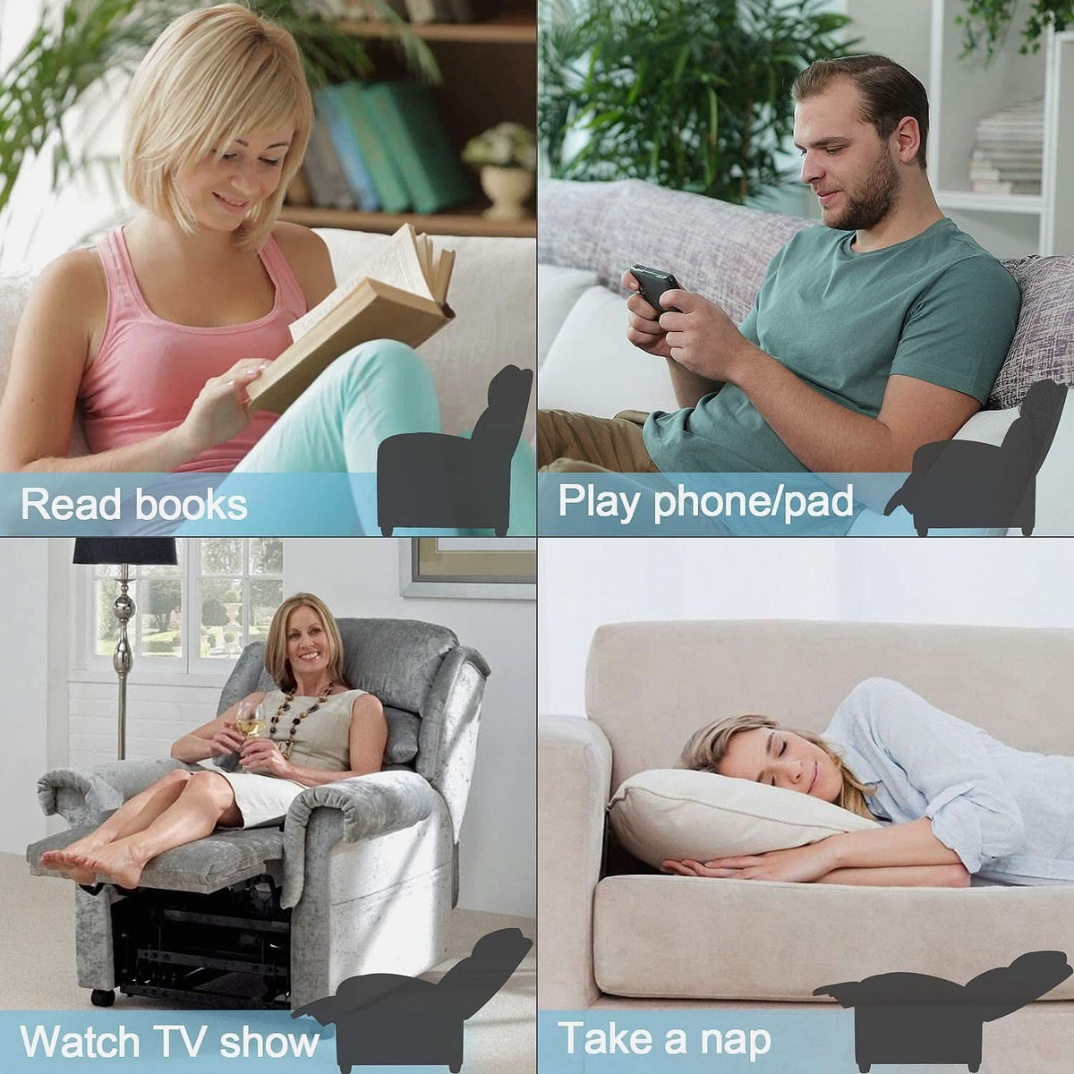 Modern Recliner Sofa With Massage And Ergonomic Design