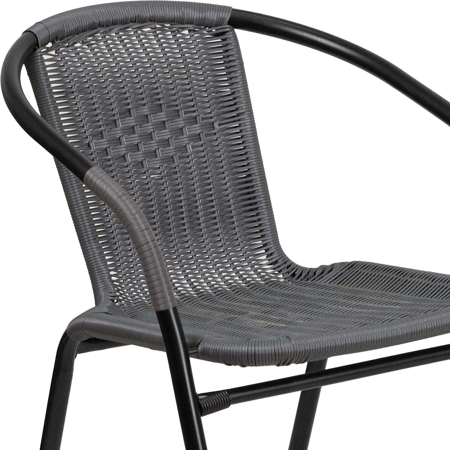 Modern Stackable Rattan Dining Chairs Set for Outdoor