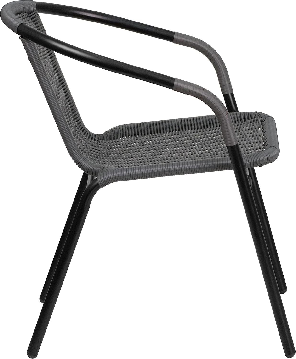 Modern Stackable Rattan Dining Chairs Set for Outdoor