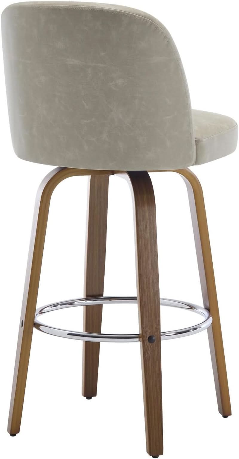Modern Swivel Bar Stools Set of Two Stylish Design