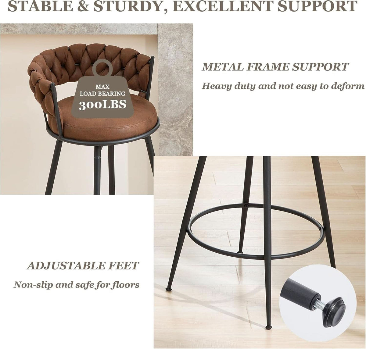 Modern Swivel Bar Stools Set of Two Stylish Design