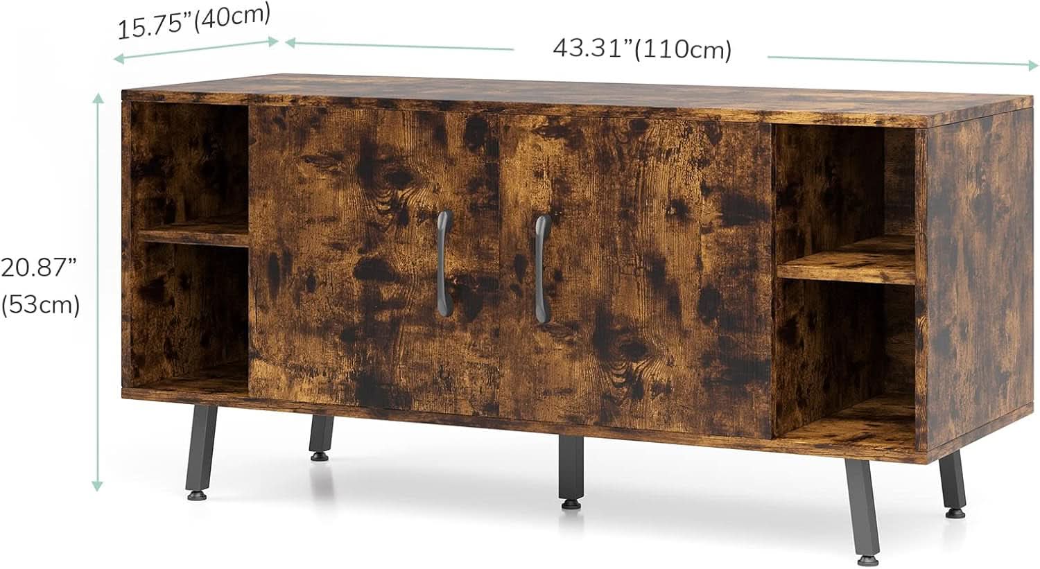 Modern TV Stand For 50Inch TV With Adjustable Shelves