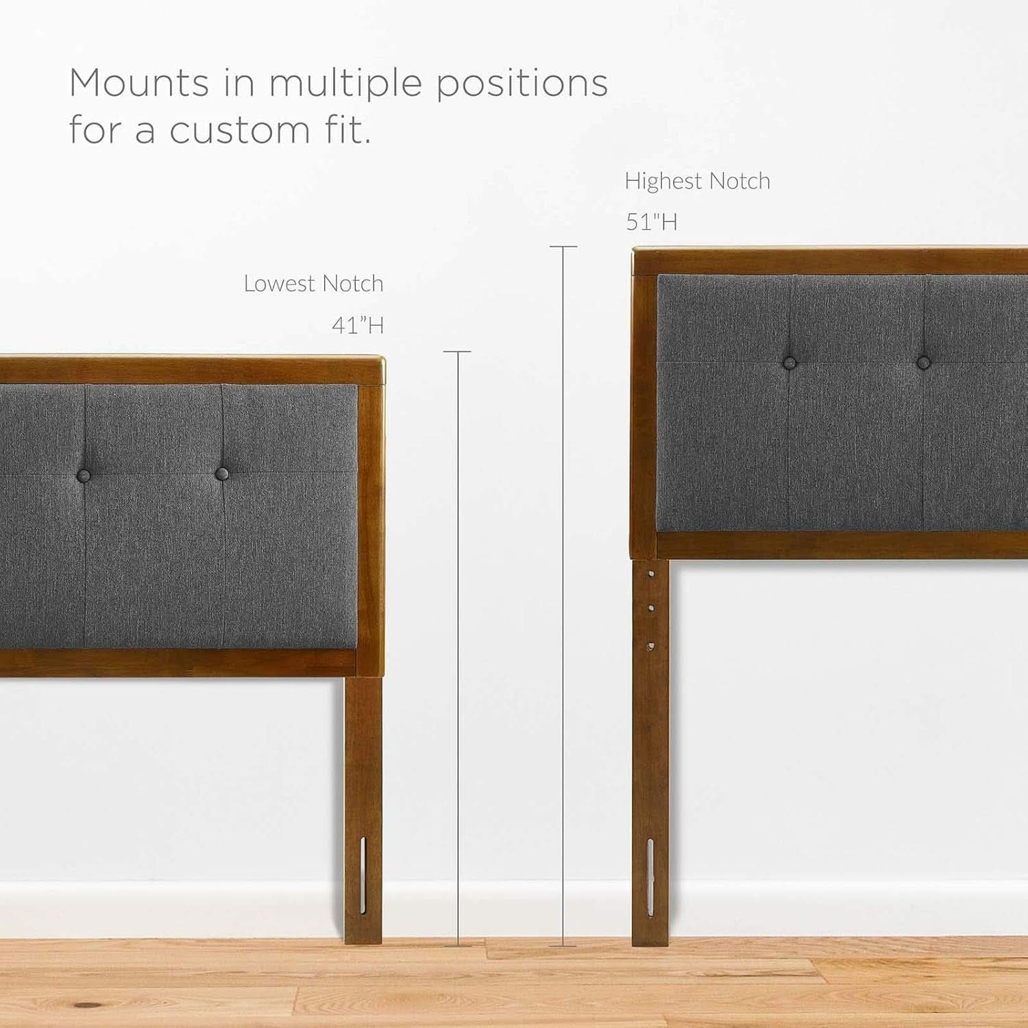 Modern Tufted Queen Headboard with Foam Padding