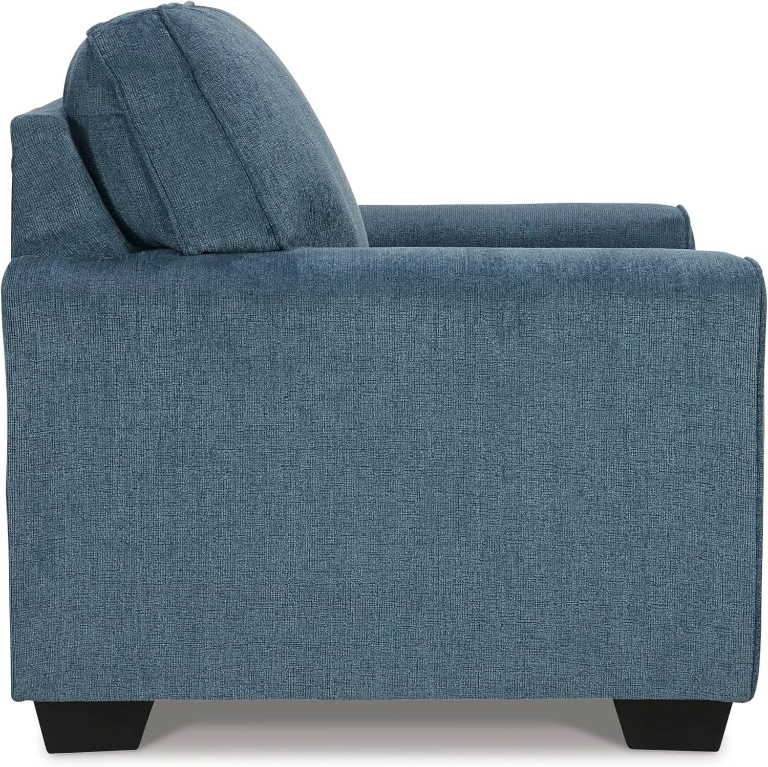 Modern Upholstered Accent Chair In Blue For Living Room