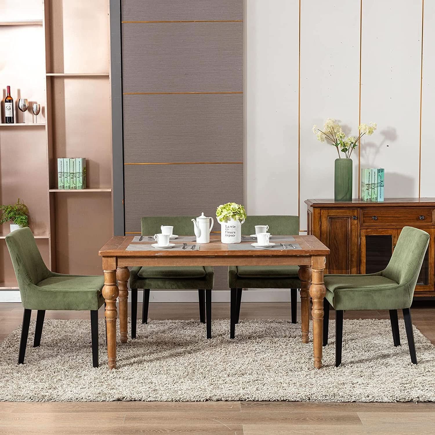 Modern Upholstered Dining Chair Set 6 Chairs Dining Room
