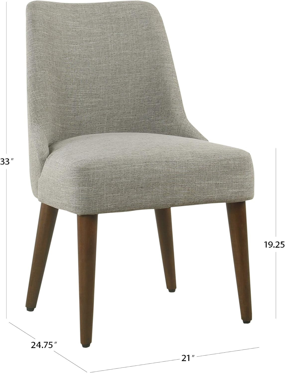 Modern Upholstered Gray Side Dining Chair For Kitchen
