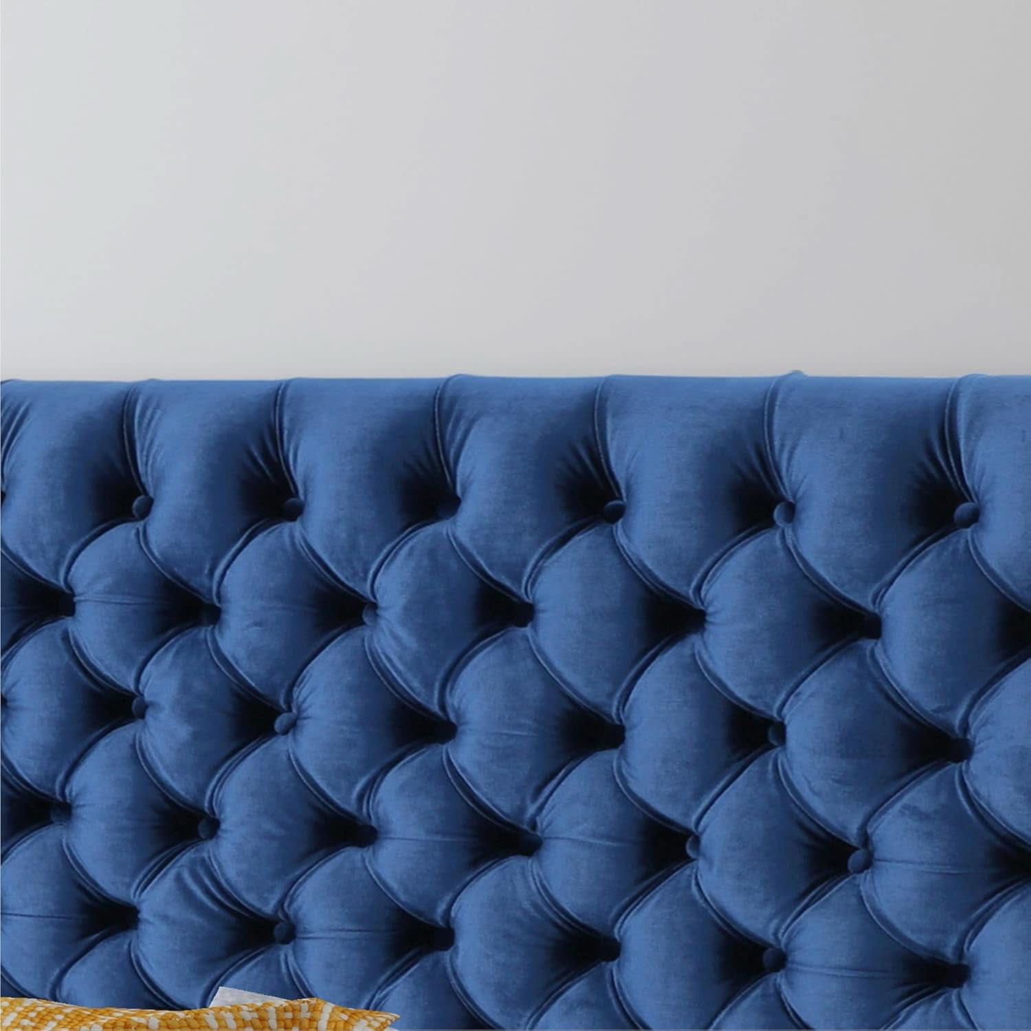 Modern Upholstered Headboard with Adjustable Height and Buttons