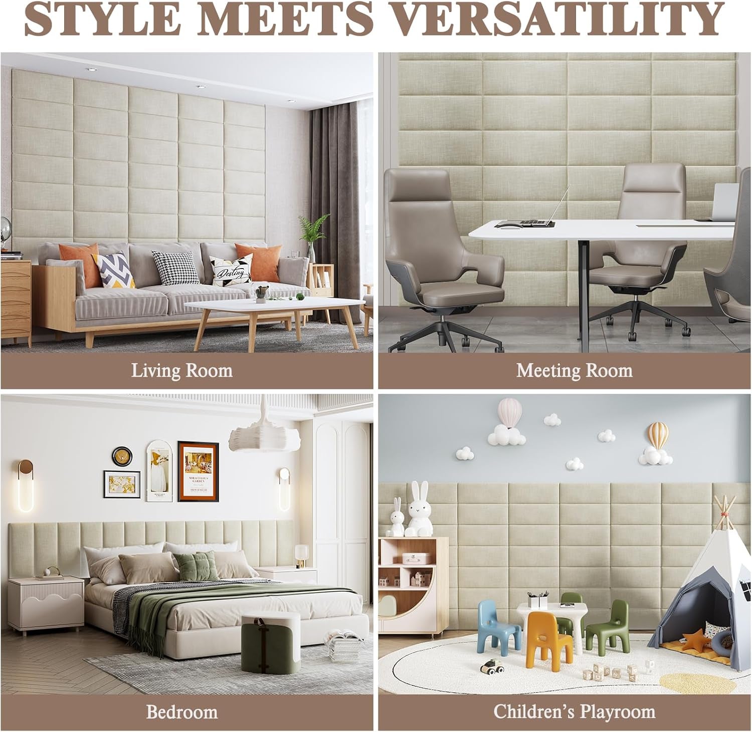 Modern Upholstered King Headboard Wall Panels Easy Installation