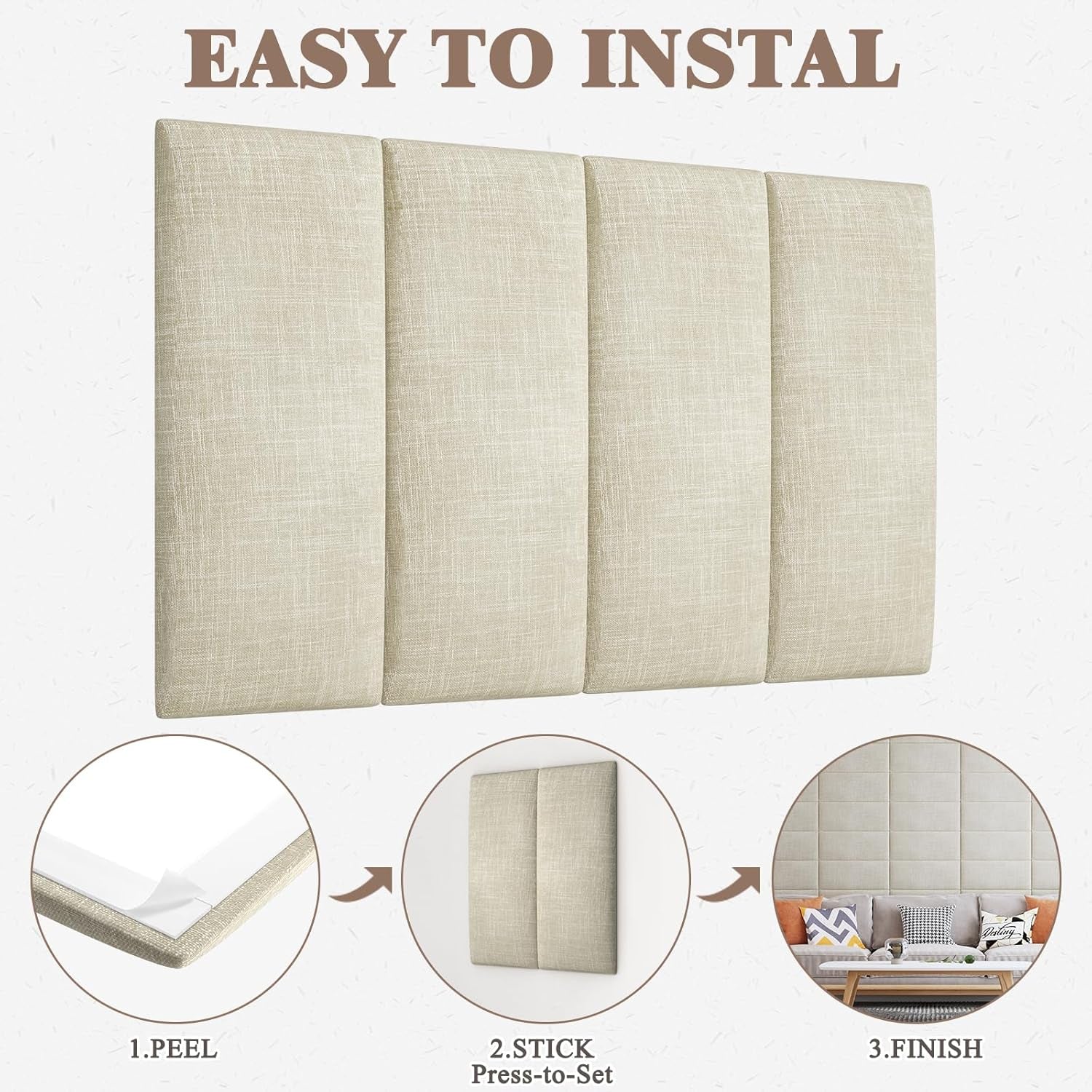Modern Upholstered King Headboard Wall Panels Easy Installation