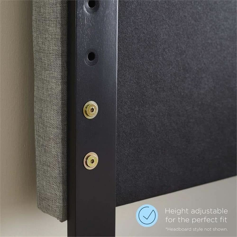 Modern Walnut Rubberwood King Headboard with Panel Detail