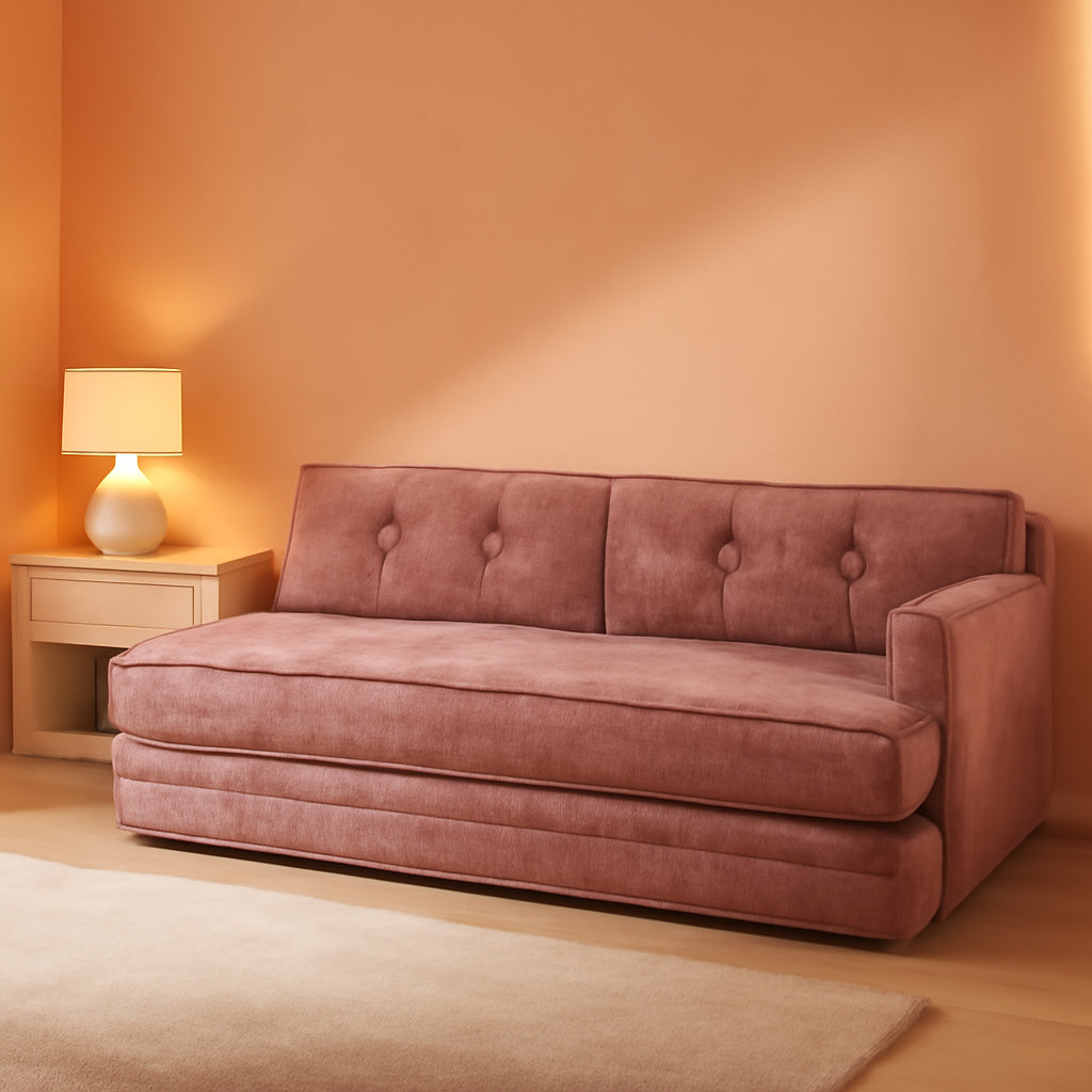 Modular Convertible Sleeper Sofa With Side Storage Bag