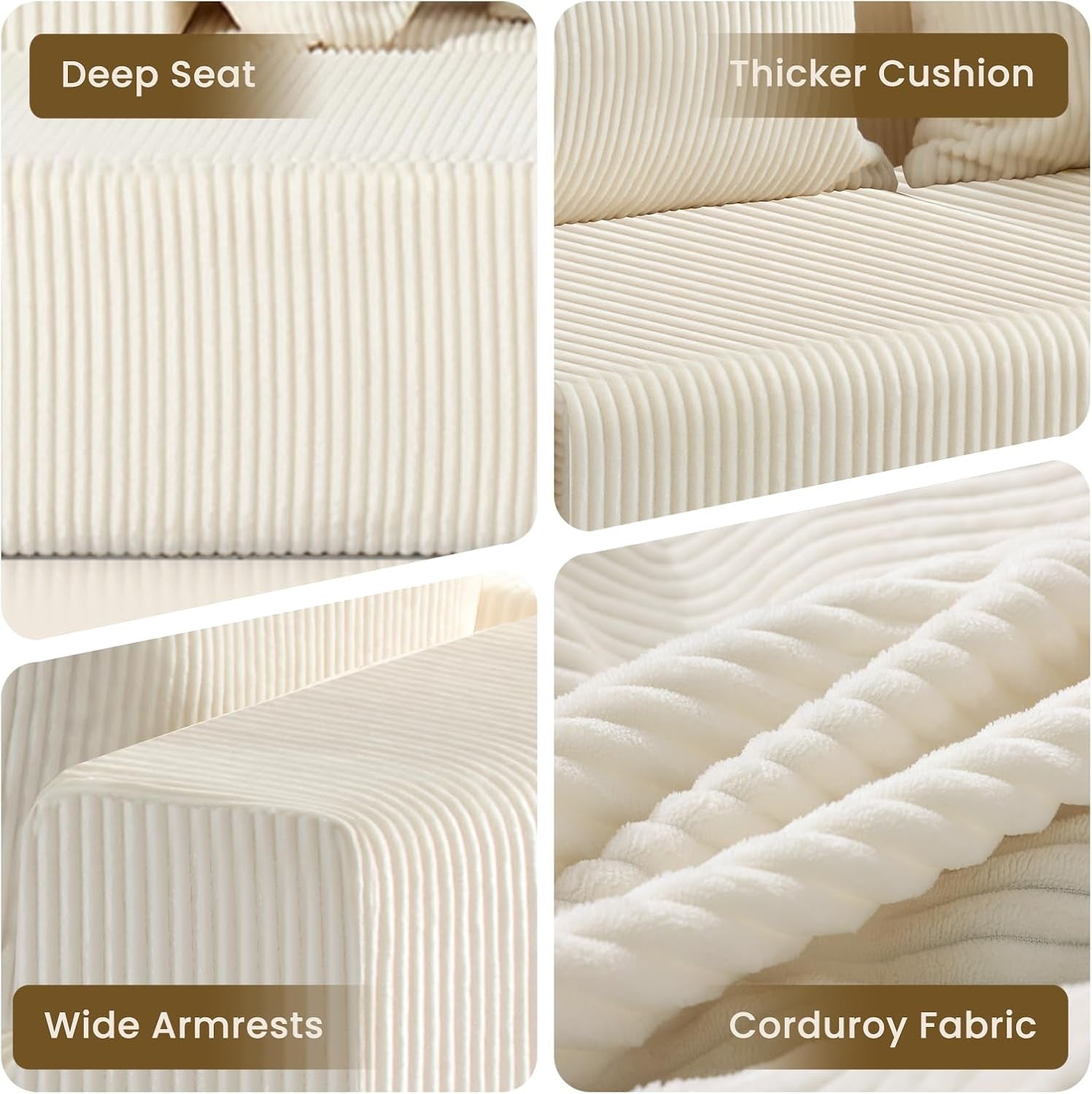 Modular L-Shape Sectional Sofa with Reversible Ottoman