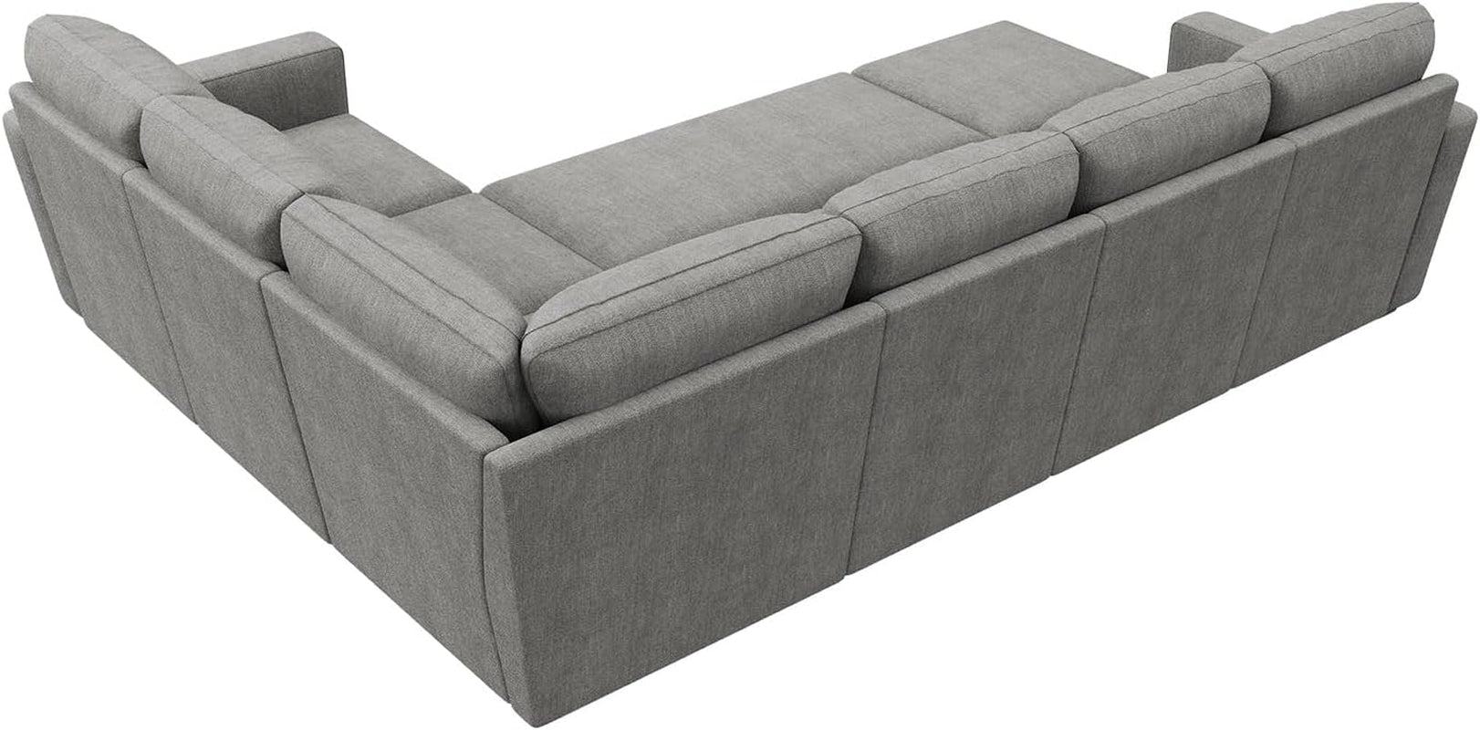 Modular Sectional Sleeper Sofa U Shaped Warm Grey Set