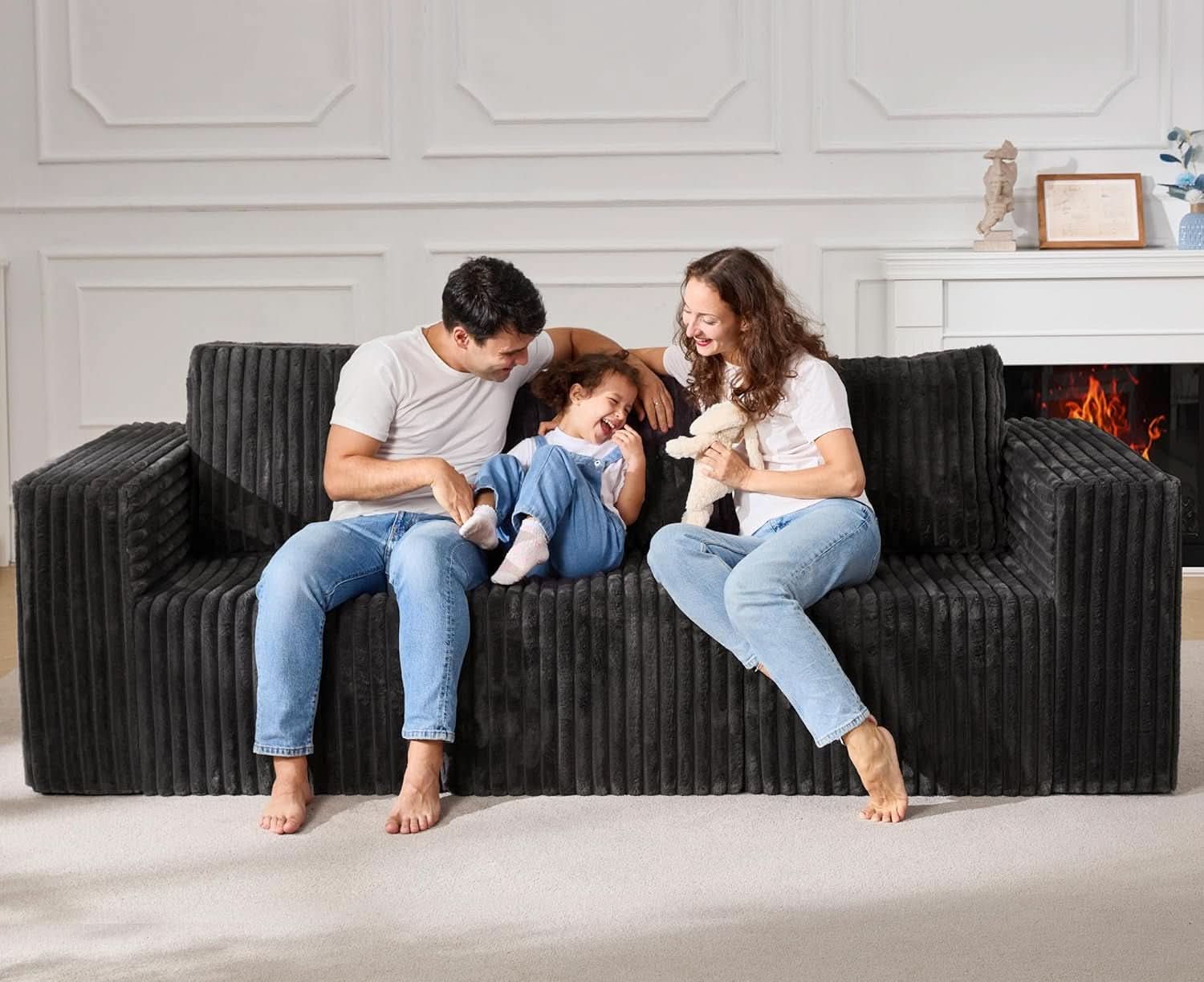 Modular Sectional Sofa With Deep Memory Foam Comfort