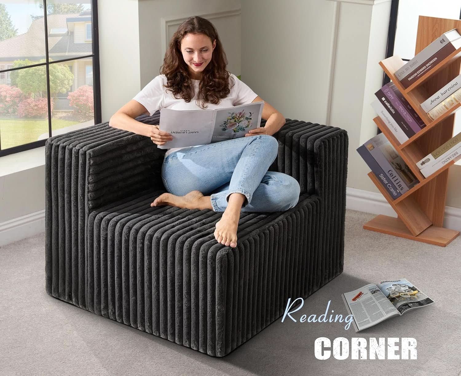 Modular Sectional Sofa With Deep Memory Foam Comfort