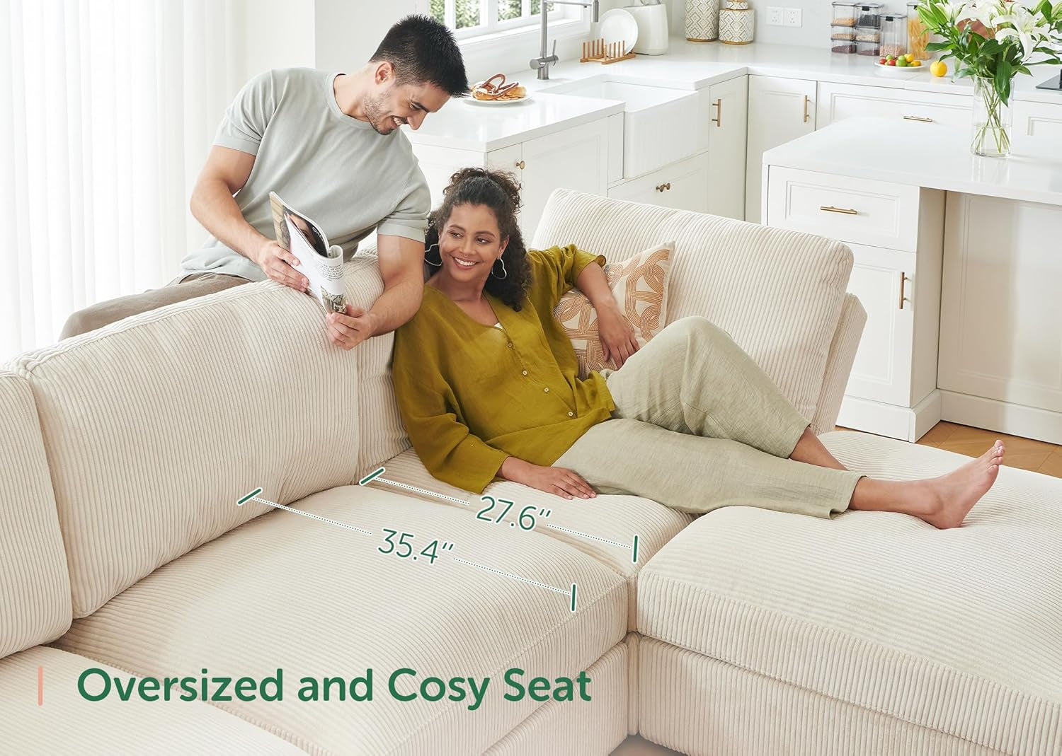 Modular Sectional Sofa With Storage Chaise And Backrests
