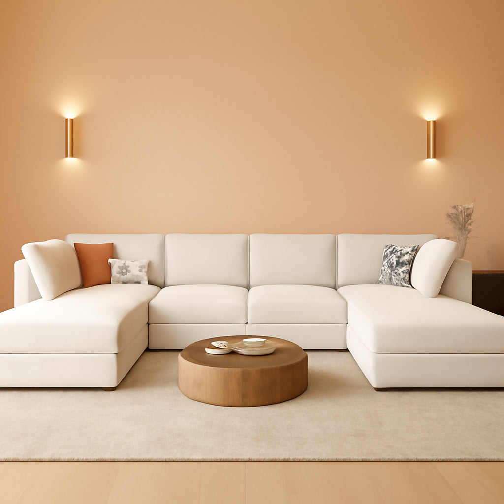 Modular Sectional Sofa With Storage Chaise And Backrests
