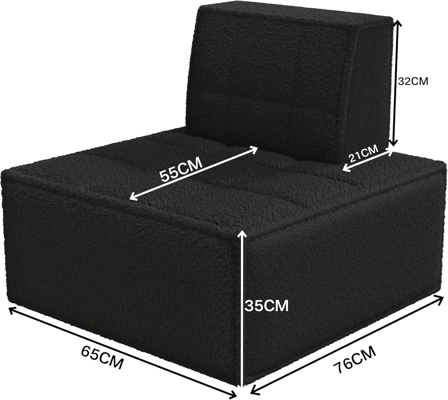 Modular Sherpa Sofa Chair for Cozy Small Spaces