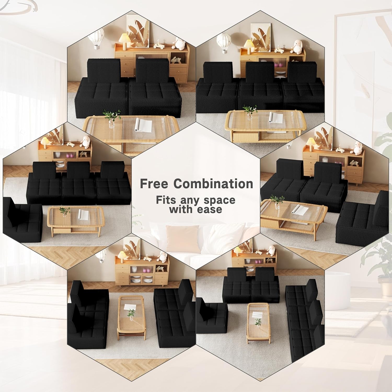 Modular Sherpa Sofa Chair for Cozy Small Spaces