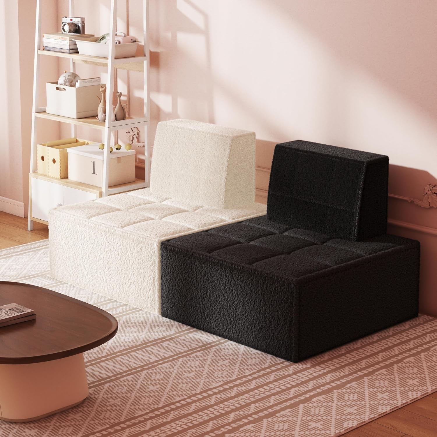 Modular Sherpa Sofa Chair for Cozy Small Spaces