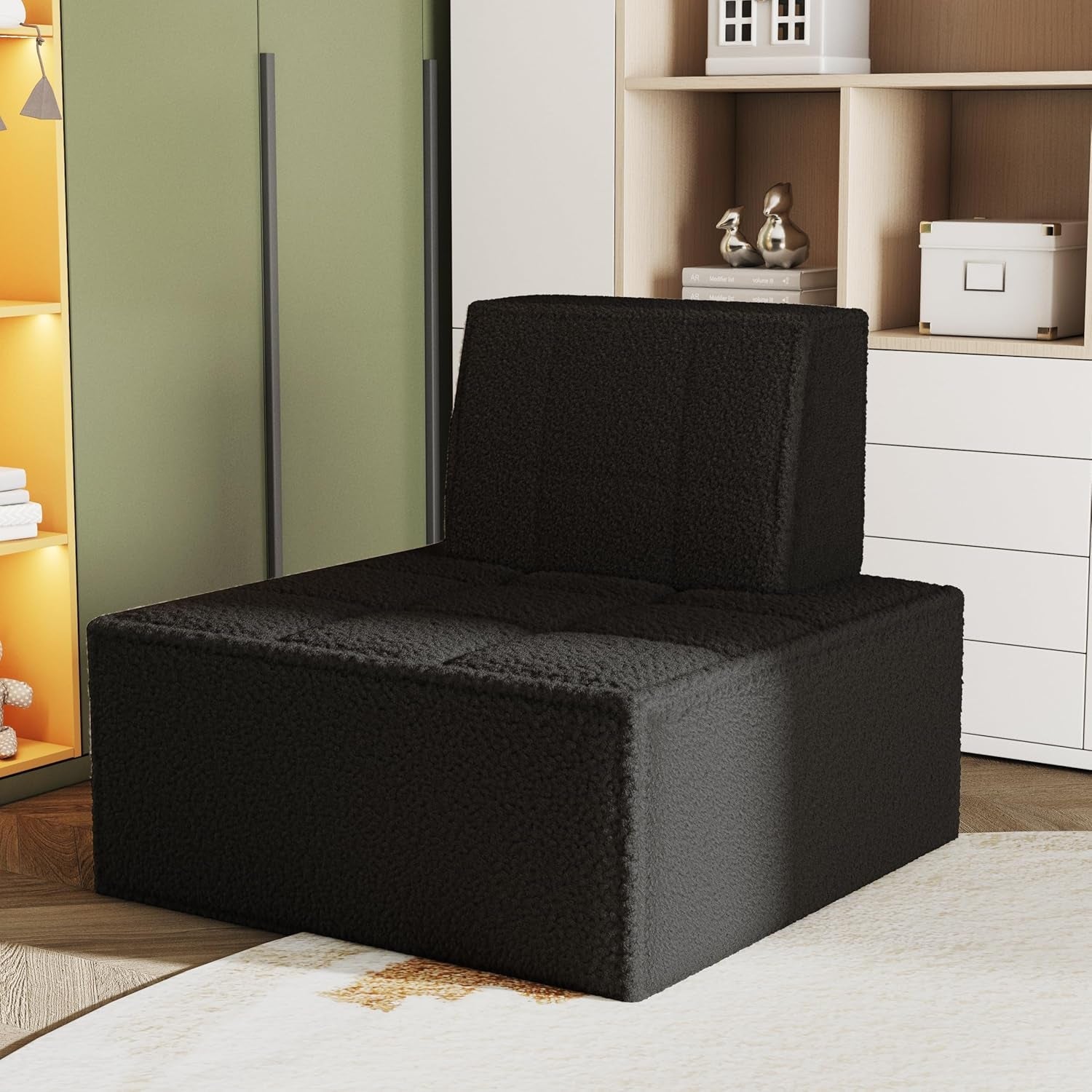 Modular Sherpa Sofa Chair for Cozy Small Spaces
