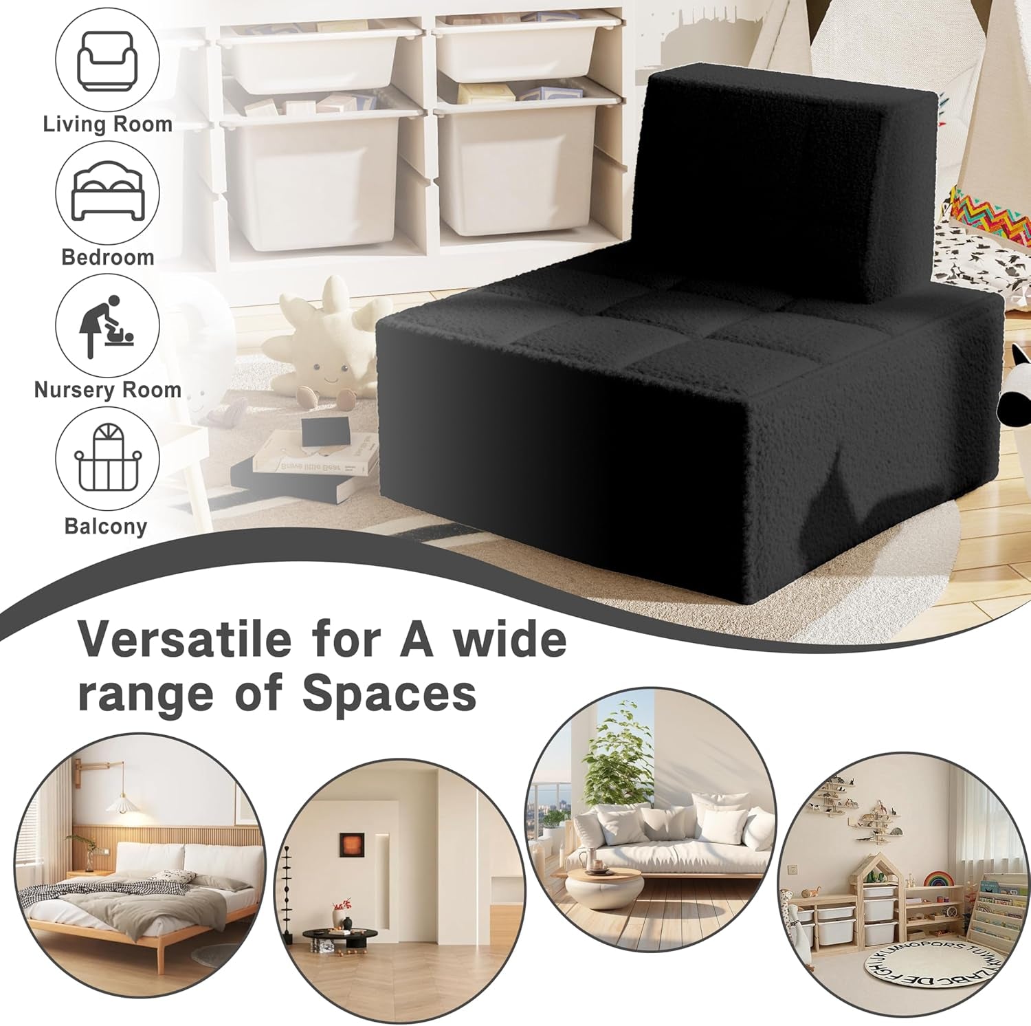 Modular Sherpa Sofa Chair for Cozy Small Spaces