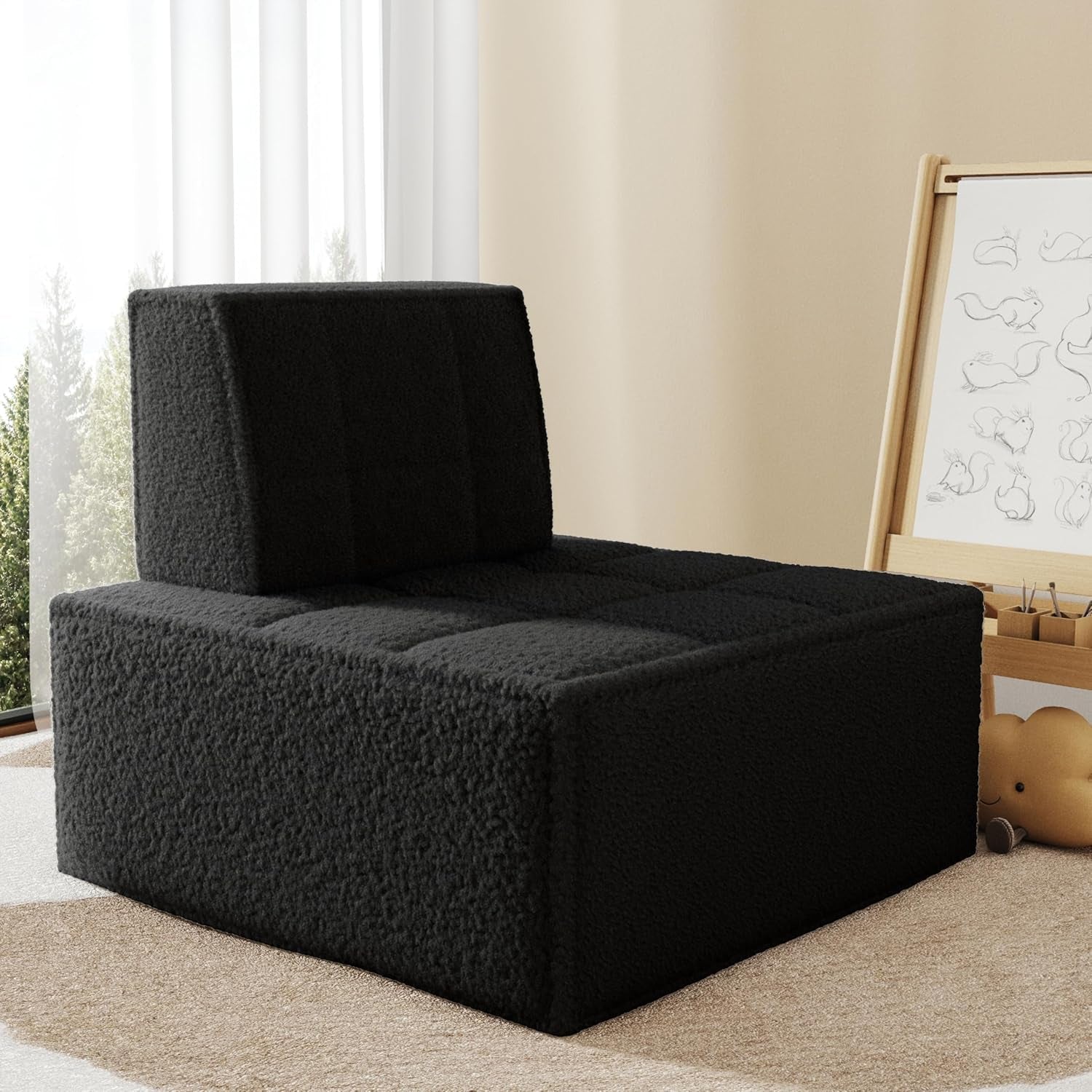 Modular Sherpa Sofa Chair for Cozy Small Spaces