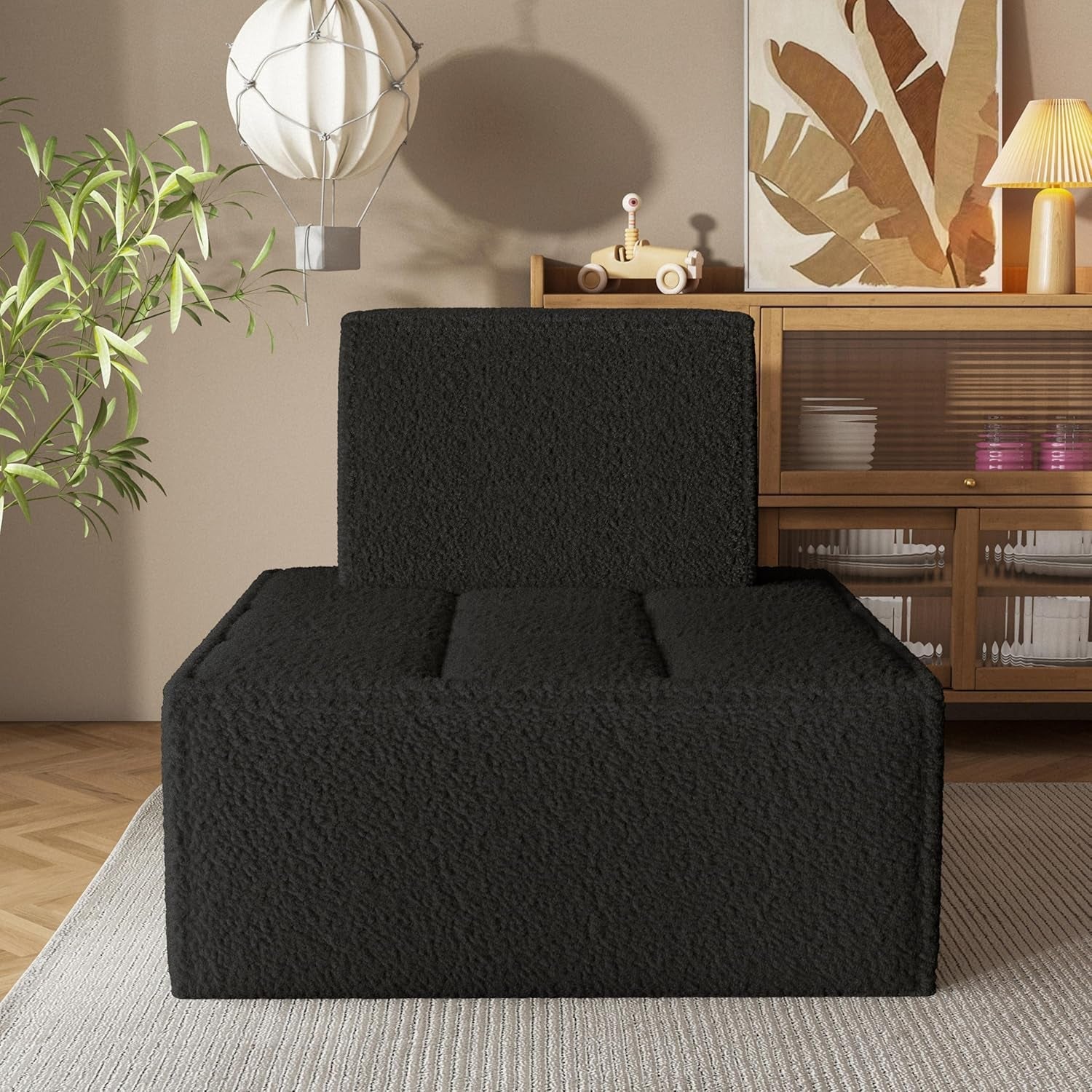 Modular Sherpa Sofa Chair for Cozy Small Spaces