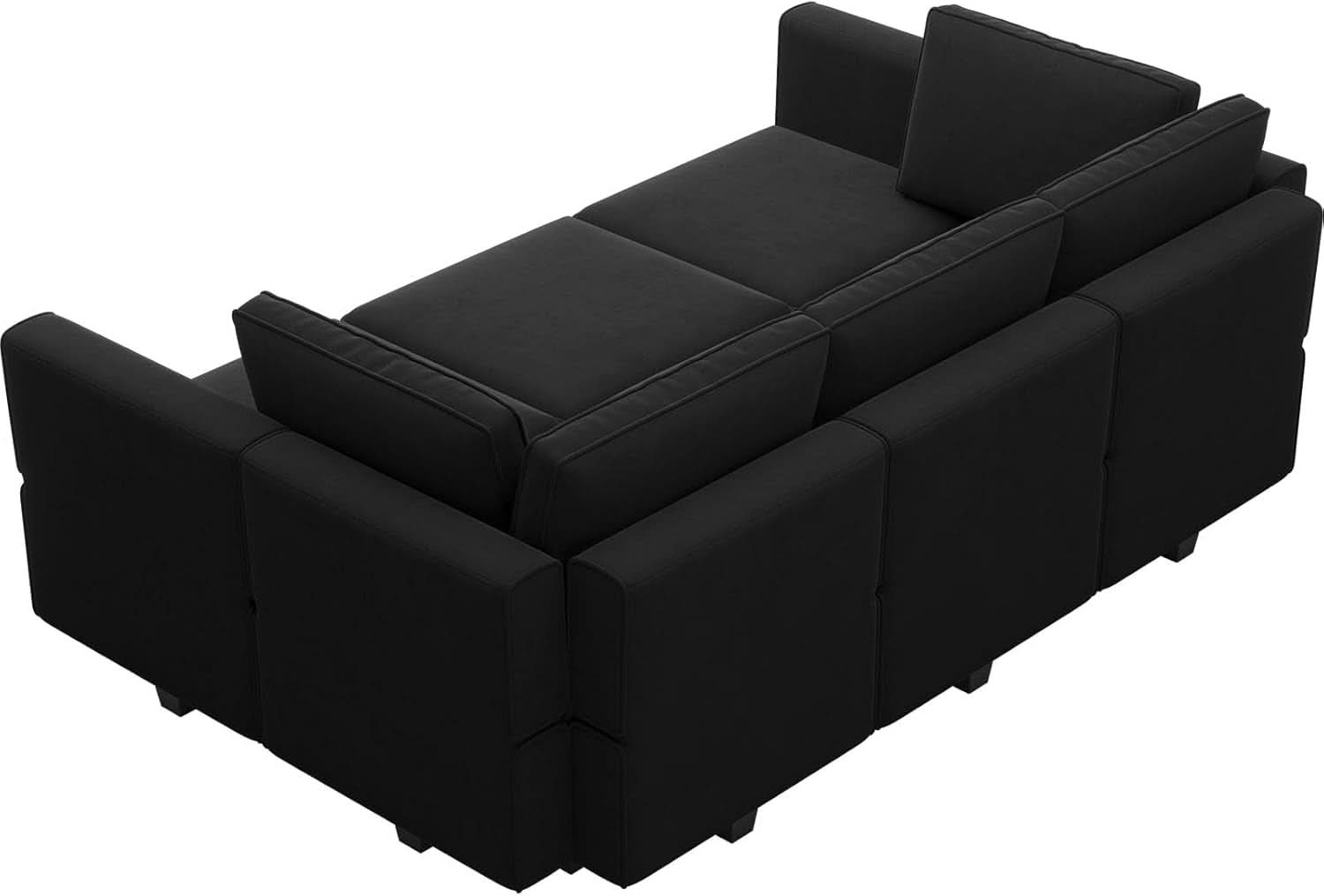 Modular Velvet Sectional Sofa With Chaise For Living Room