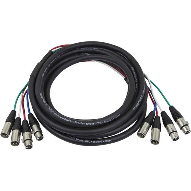 Monoprice 4-Channel XLR Snake Cable 6m