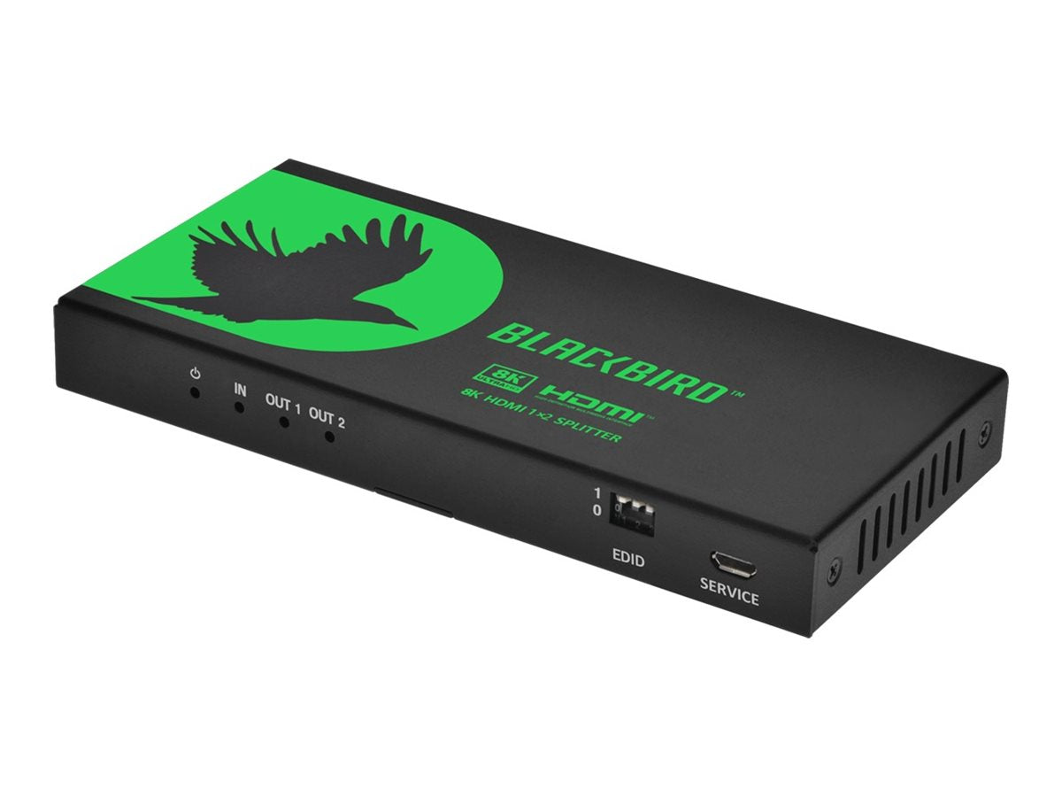 Monoprice Blackbird - Video/audio splitter - 1x2, HDCP 2.3, HDMI, with audio extraction - 1 x 2 - 1 local user - desktop