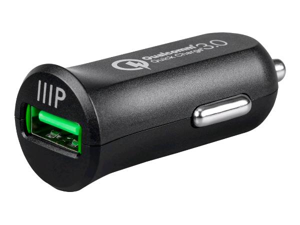 Monoprice Obsidian Speed USB Car Charger 1-Port QC Fast Charge