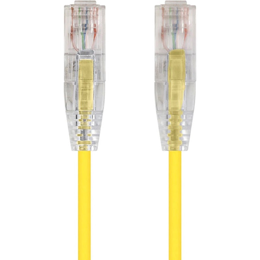 Monoprice SlimRun Cat6 28AWG UTP Ethernet Network Cable, 3ft Yellow - 3 ft Category 6