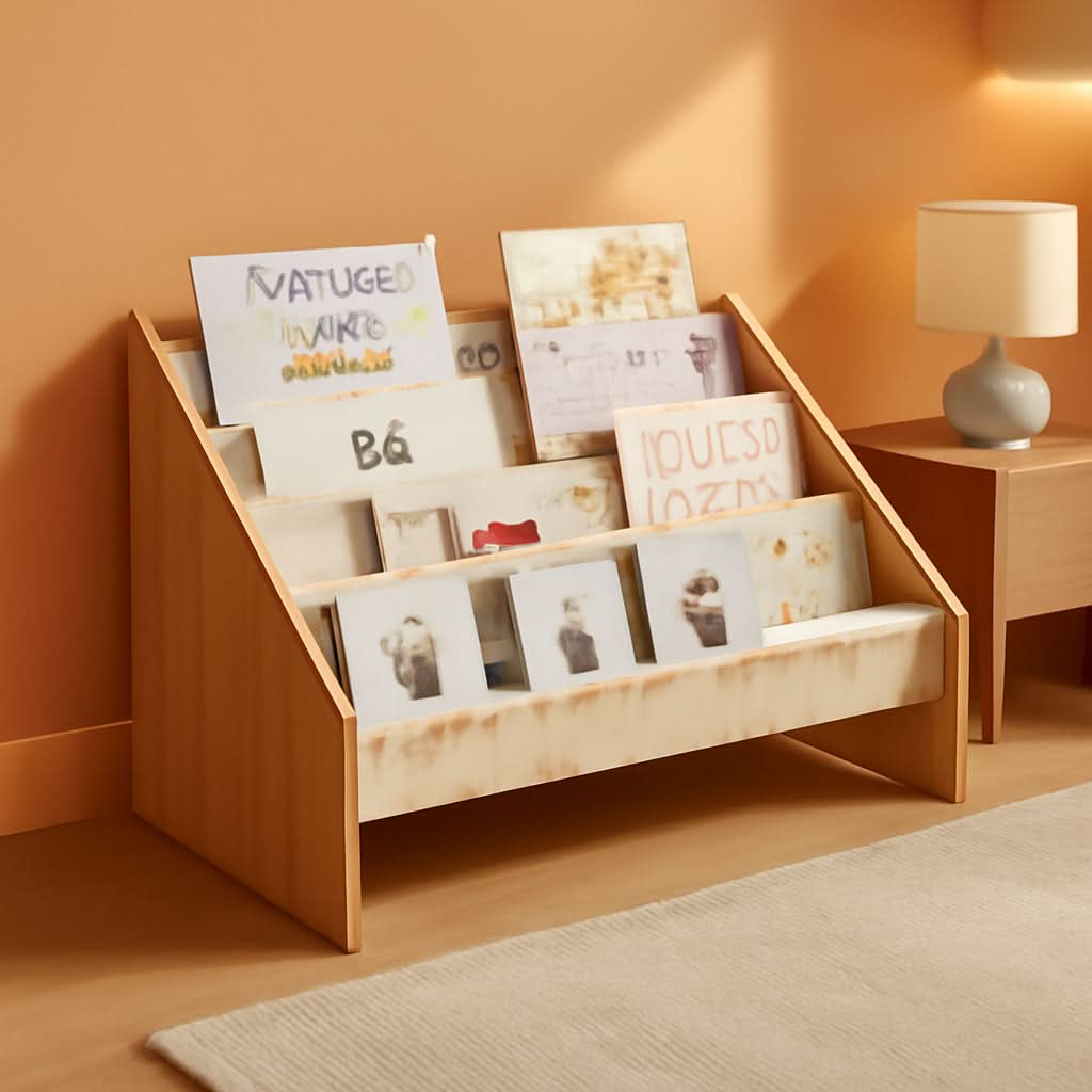 Montessori Kids Bookshelf 28.7x15.7x13.6 Nursery Organizer