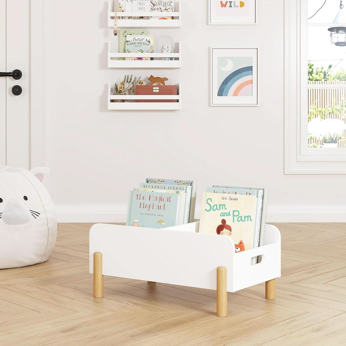 Montessori Toddler Bookshelf With Adjustable Dividers