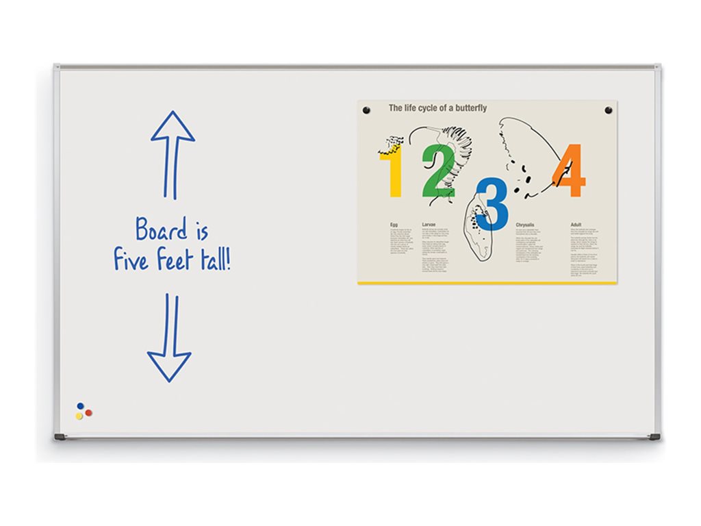 MooreCo El Grande Porcelain Steel Whiteboard – Deluxe Aluminum Trim