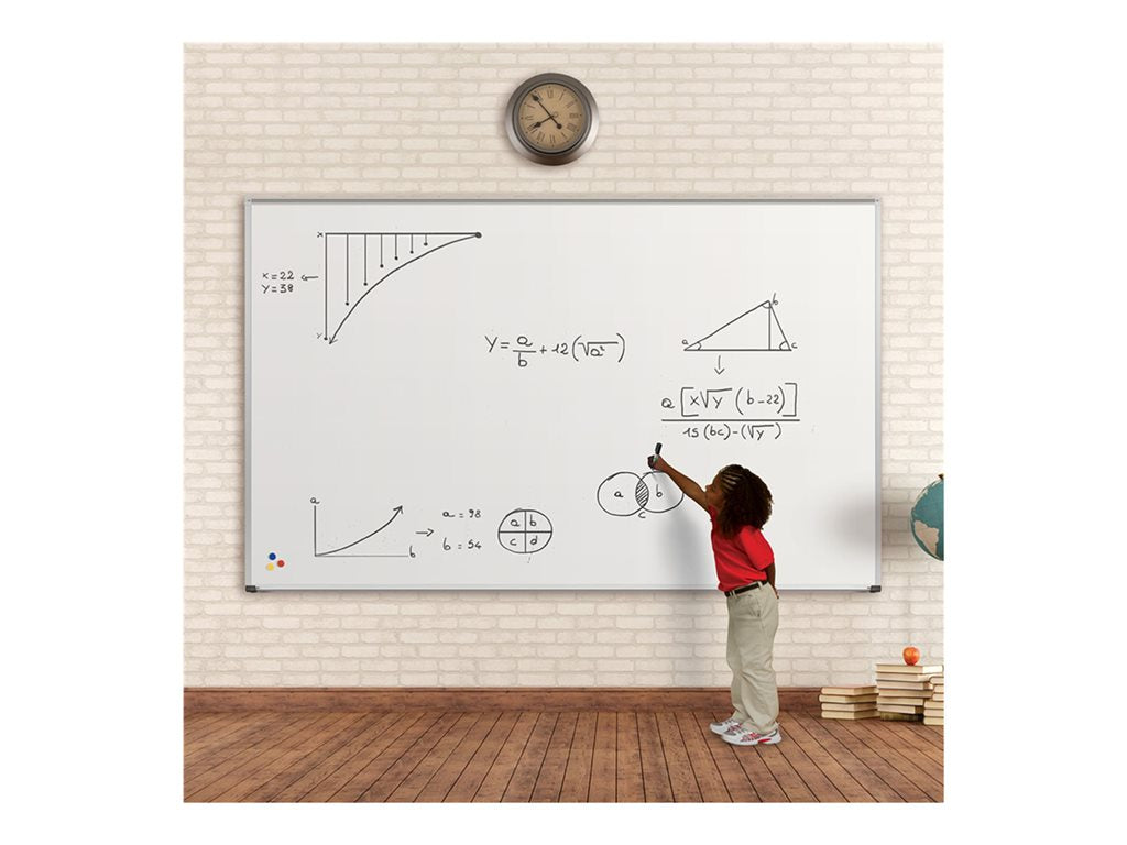 MooreCo El Grande Porcelain Steel Whiteboard – Deluxe Aluminum Trim